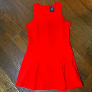 Zara Red drop waist dress size Large